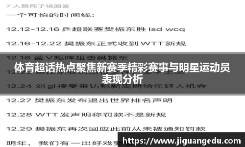 体育超话热点聚焦新赛季精彩赛事与明星运动员表现分析